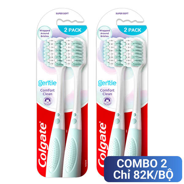 2 bộ bàn chải Colgate Gentle Comfort Clean
