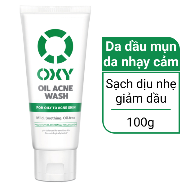 Sữa rửa mặt Oxy giảm dầu & dịu da 100g