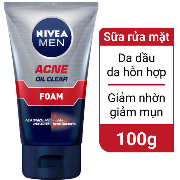 Sữa rửa mặt Nivea Men ngừa mụn 100g