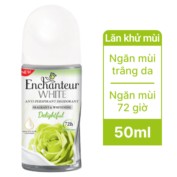 Lăn khử mùi dưỡng trắng da Enchanteur White Delightful 50ml