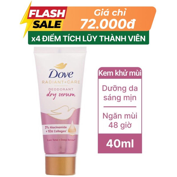 Kem ngăn mùi Dove dưỡng da đều màu 40ml