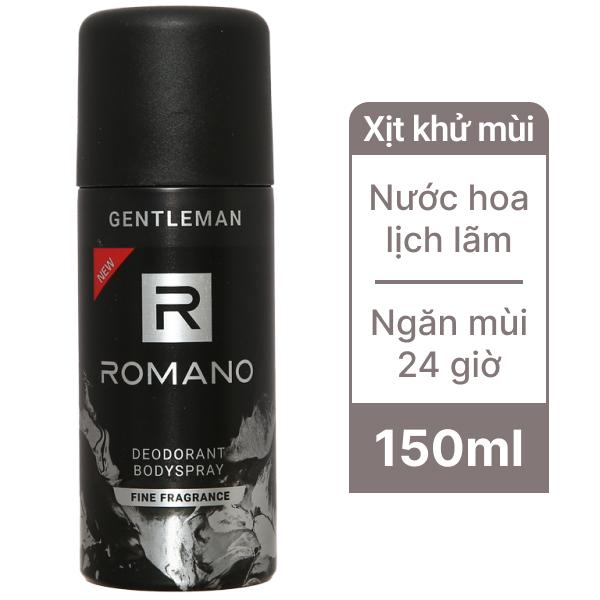 Xịt khử mùi toàn thân Romano Gentleman 150ml