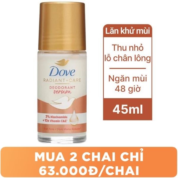 Lăn khử mùi Dove Serum Vitamin C&E 45ml