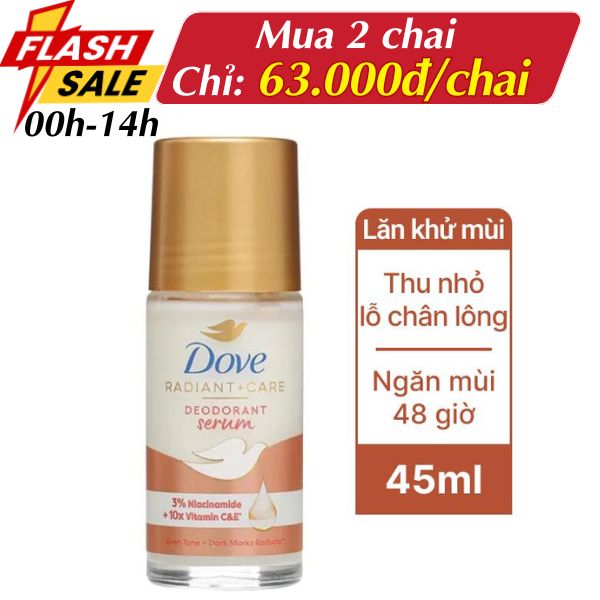 Lăn khử mùi Dove Serum Vitamin C&E 45ml