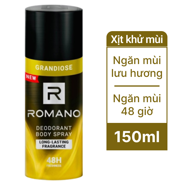 Xịt khử mùi Romano Grandiose 150ml