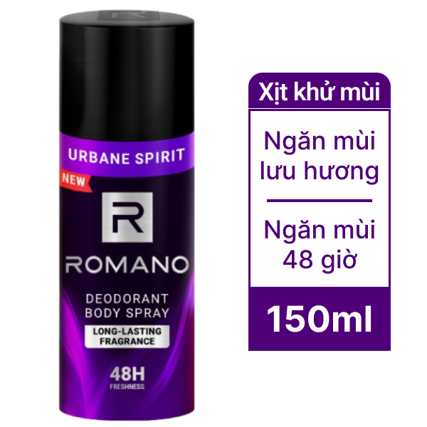 Xịt khử mùi Romano Urbane Spirit 150ml