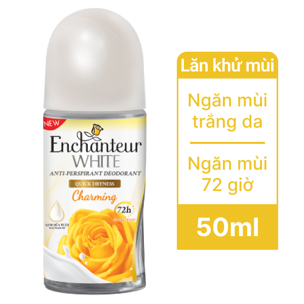 Lăn khử mùi dưỡng trắng da Enchanteur White Charming 50ml