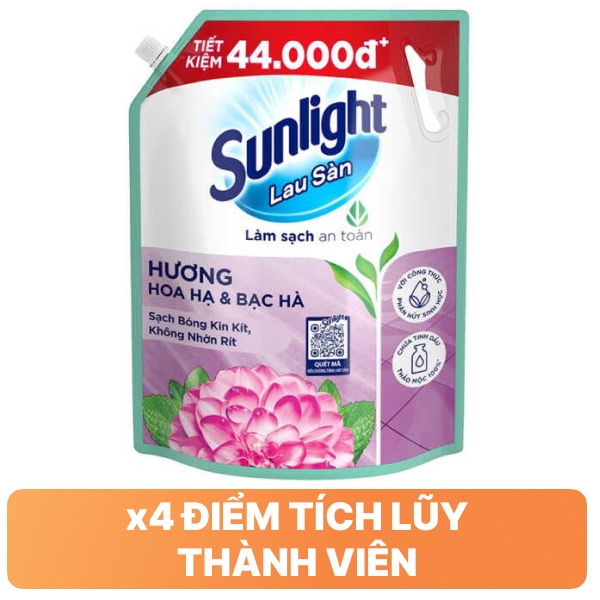 Nước lau sàn Sunlight bạc hà 3.6kg