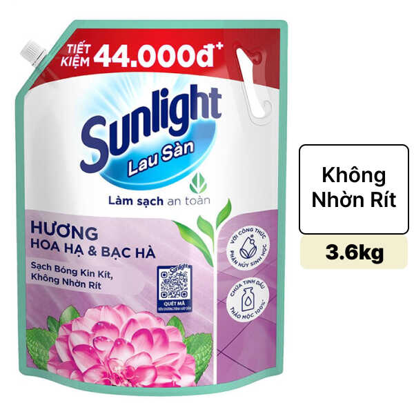 Nước lau sàn Sunlight bạc hà 3.6kg