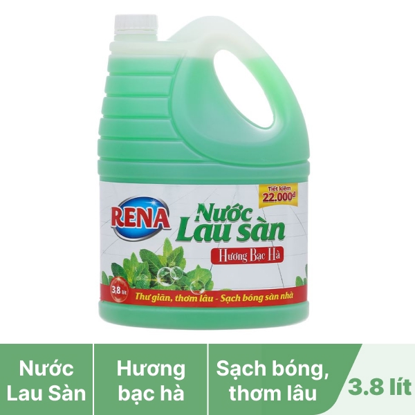 Nước lau sàn Rena bạc hà 3.8 lít