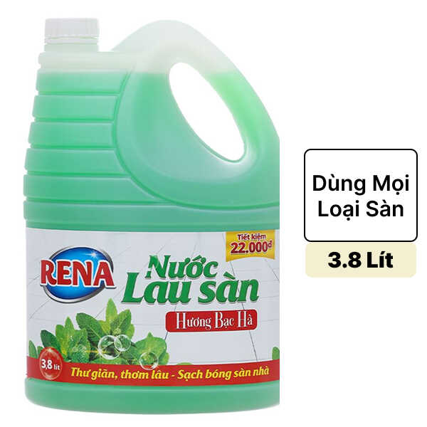 Nước lau sàn Rena bạc hà 3.8 lít