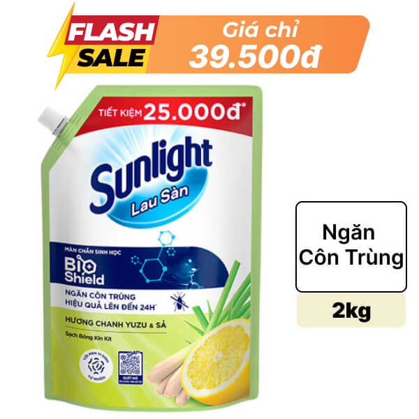 Nước lau sàn Sunlight chanh sả 2kg
