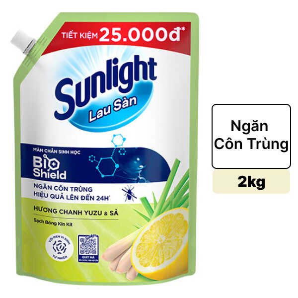 Nước lau sàn Sunlight chanh sả 2kg