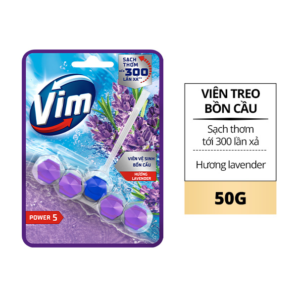 Viên treo bồn cầu VIM hoa oải hương 50g