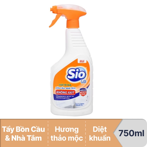 Tẩy bồn cầu & nhà tắm Sio 750ml