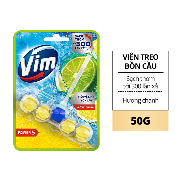 Viên treo bồn cầu VIM chanh 50g