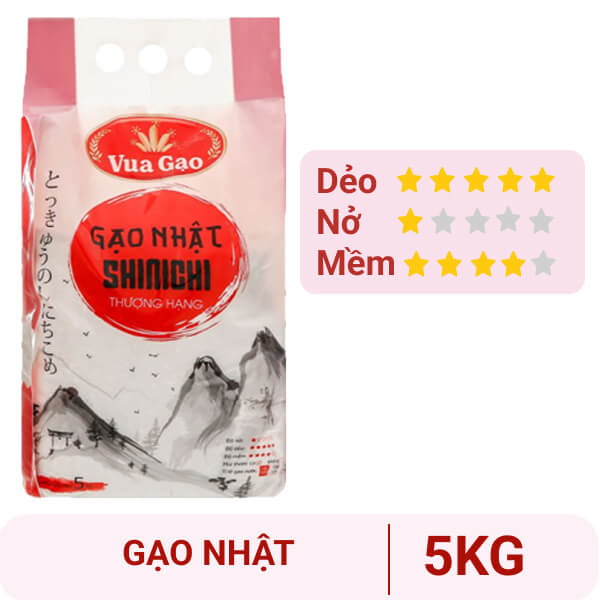 Gạo Nhật shinichi Vua Gạo túi 5kg