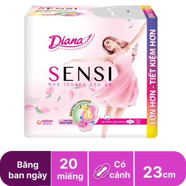 Băng ban ngày Diana Sensi siêu mỏng 23cm