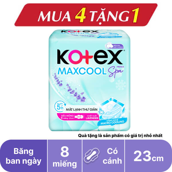 Băng ban ngày Kotex lavender 23cm