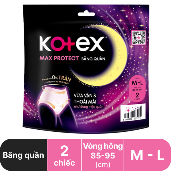 Băng quần Kotex Max Protect size M-L