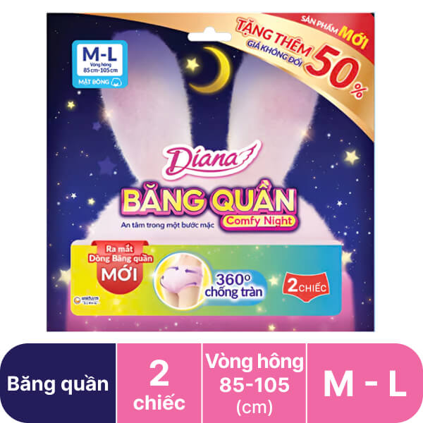 2 chiếc băng quần Diana Comfy Night M - L