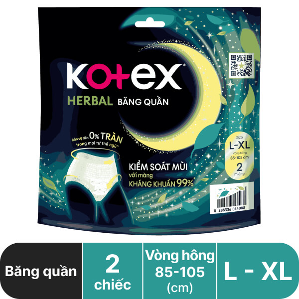 Băng quần Kotex Herbal size L - XL