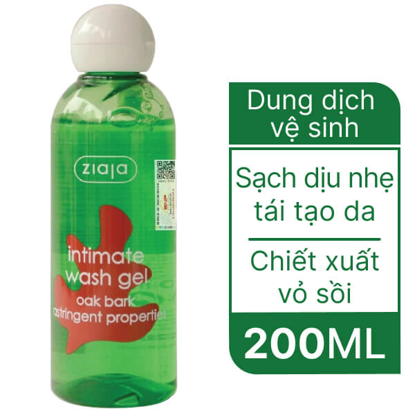 Gel vệ sinh Ziaja Intimate vỏ sồi 200ml
