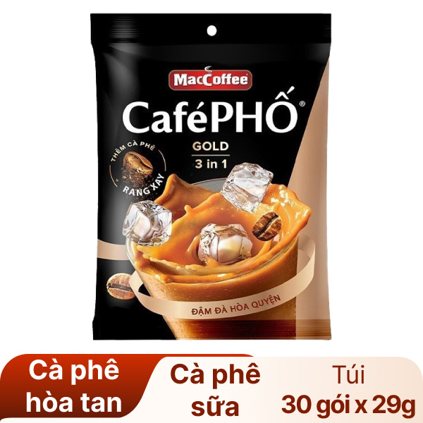 Cà phê sữa MacCoffee Café Phố Gold 3in1 870g