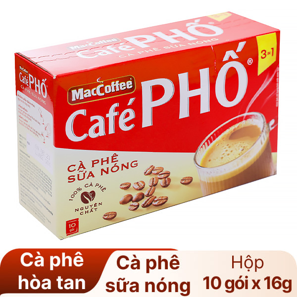 Cà phê sữa nóng MacCoffee Café Phố 3 in 1 160g