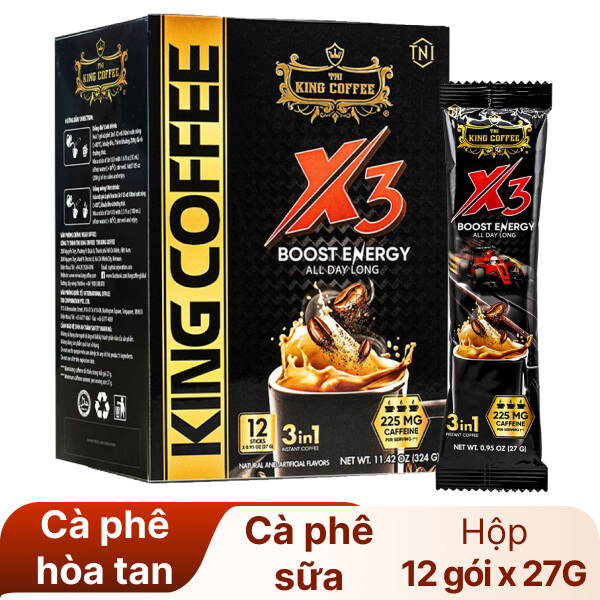 Cà phê 3in1 TNI King Coffee X3 324g