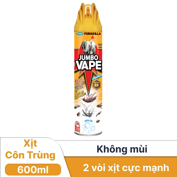 Xịt côn trùng Jumbo Vape G1 không mùi 600ml