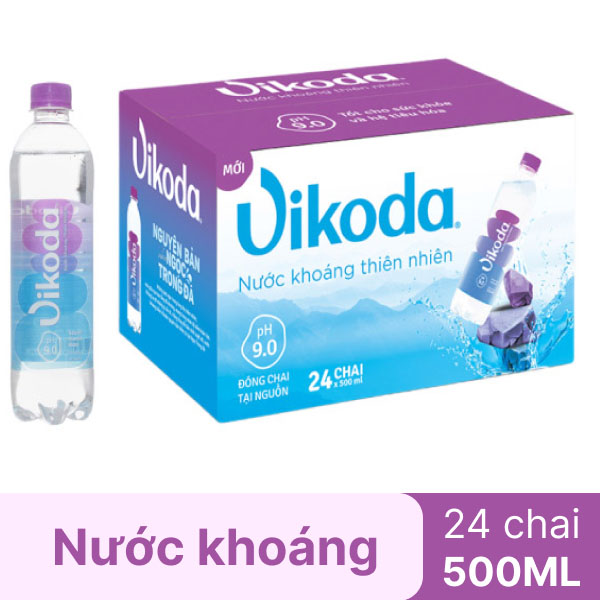 Thùng 24 chai nước khoáng Vikoda 500ml