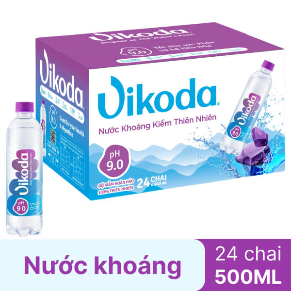 Thùng 24 chai nước khoáng Vikoda 500ml
