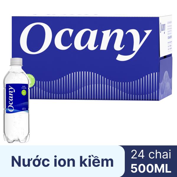 Thùng 24 chai nước i-on kiềm Ocany 500ml