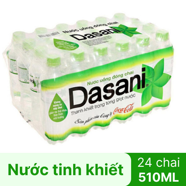 Thùng 24 chai nước tinh khiết Dasani 510ml