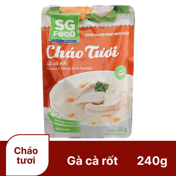 Cháo tươi gà cà rốt SG Food 240g