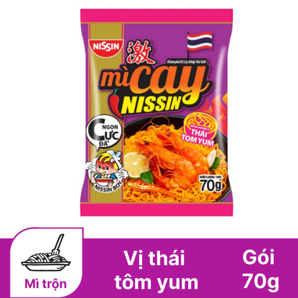 Mì cay Nissin vị thái tôm yum 70g