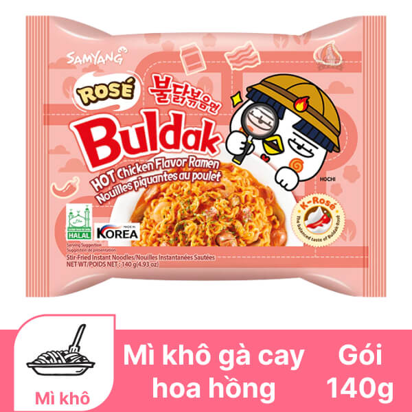 Mì khô Samyang gà cay hoa hồng 140g
