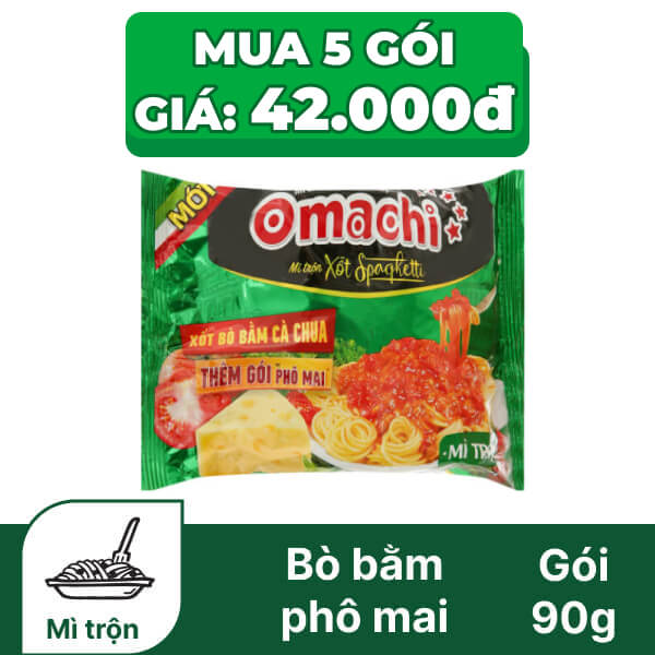 Mì trộn Omachi xốt Spaghetti gói 90g
