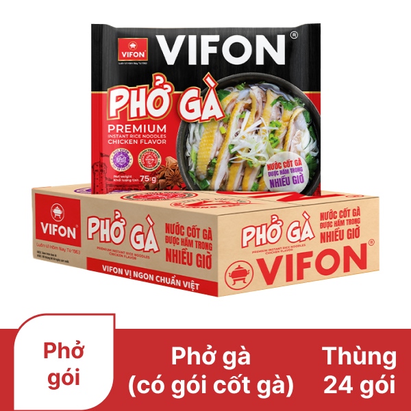 Thùng 24 gói phở gà Vifon 75g