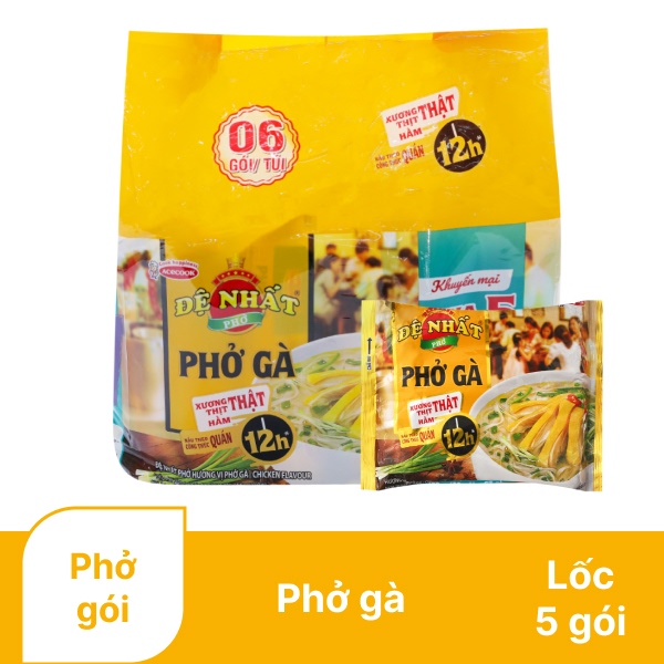 Lốc 5 gói phở gà Đệ Nhất gói 65g
