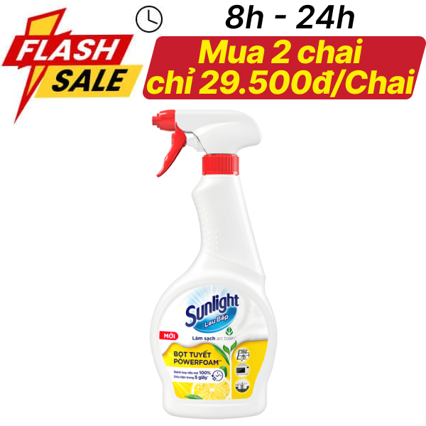 Xịt lau bếp Sunlight bọt tuyết 500ml