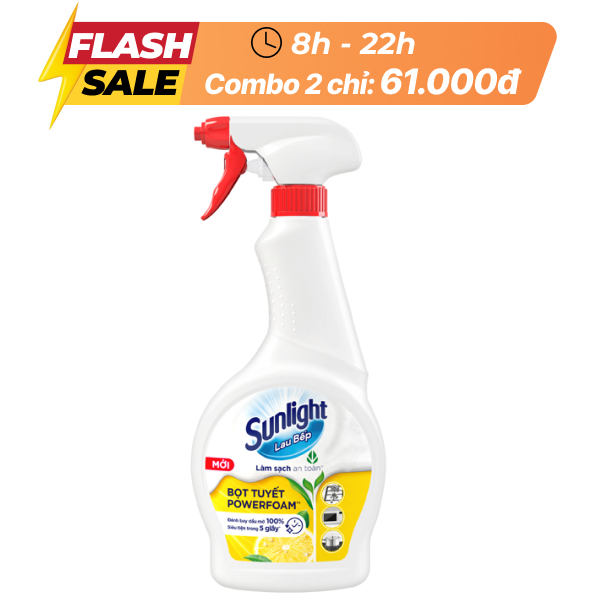 Xịt lau bếp Sunlight bọt tuyết 500ml