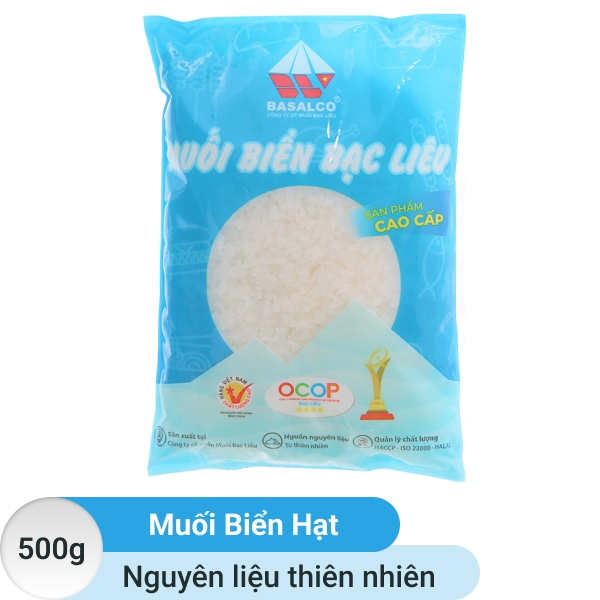 Muối biển hạt Bạc Liêu 500g