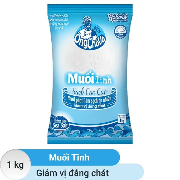 Muối tinh sạch Ông Chà Và 1kg
