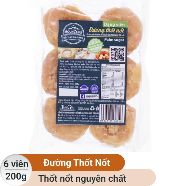 Đường thốt nốt dạng viên Moun7ains 200g