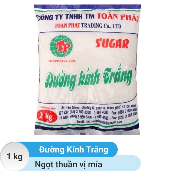 Đường kính trắng Toàn Phát 1kg