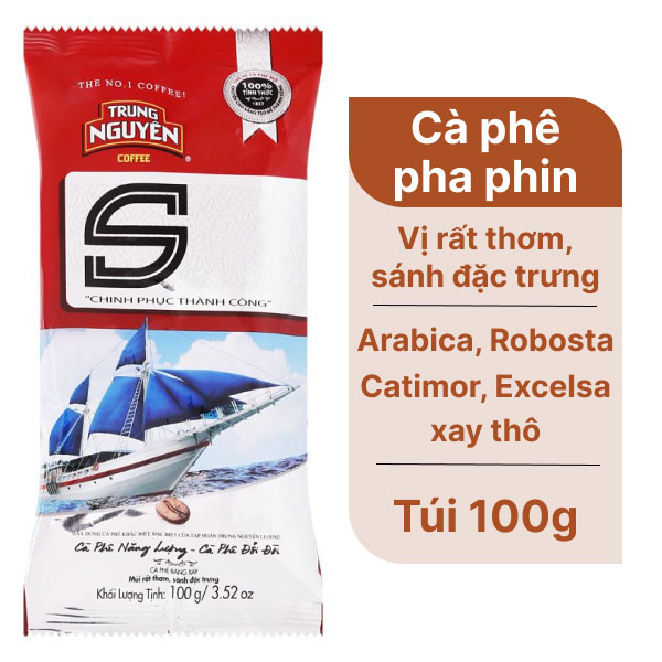 Cà phê Trung Nguyên S chinh phục thành công 100g