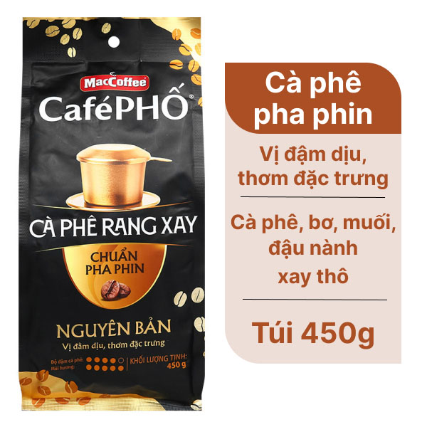 Cà phê rang xay MacCoffee Café Phố 450g