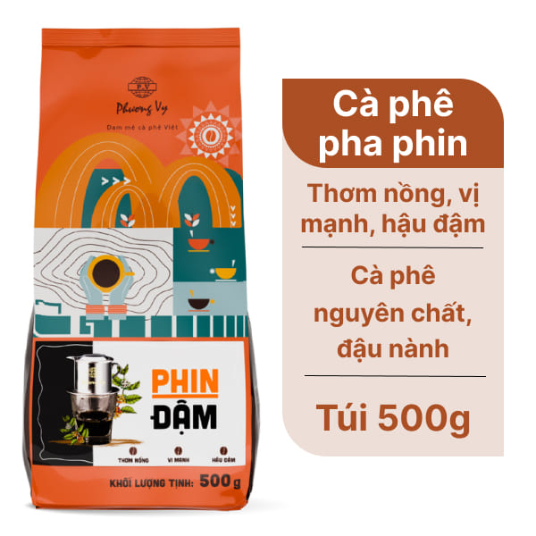 Cà phê phin đậm truyền thống Phương Vy 500g